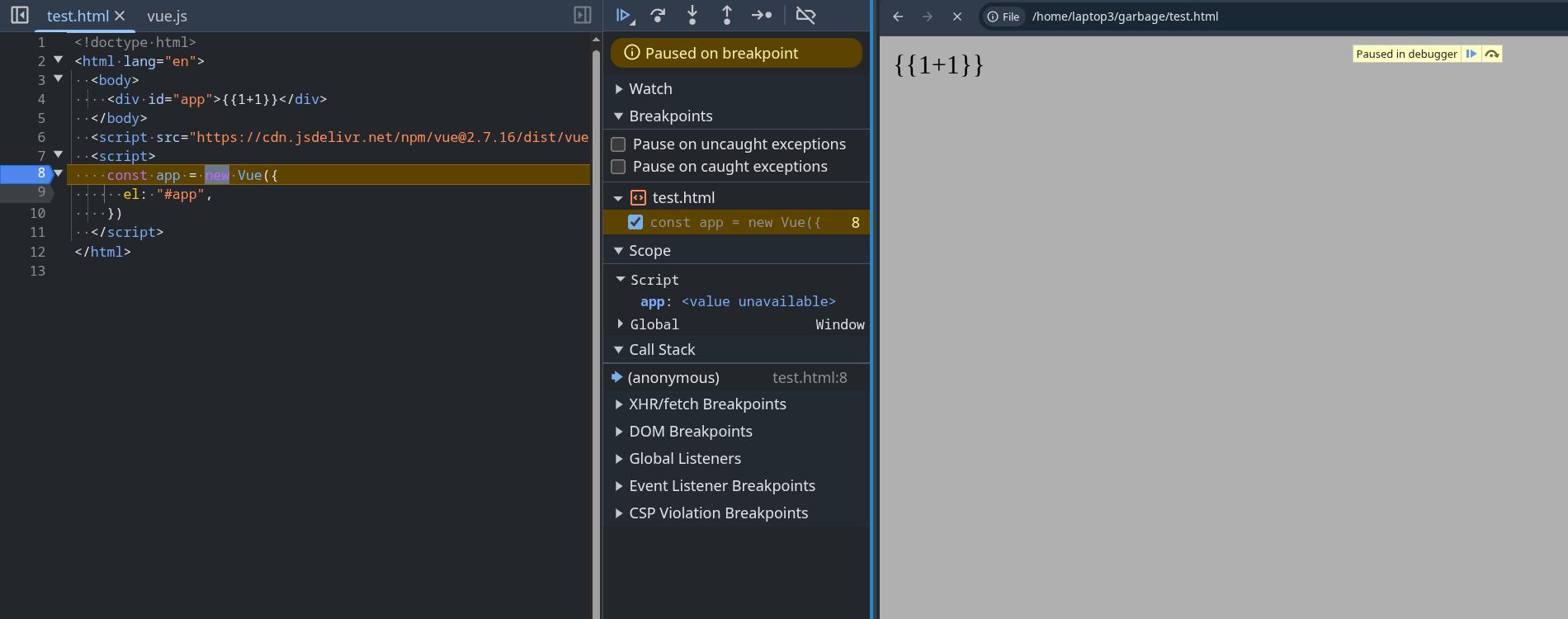 before vue is loaded