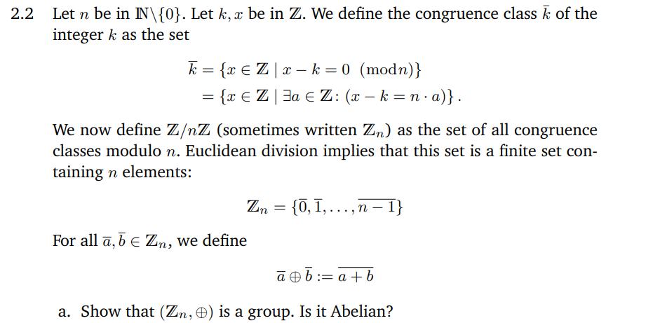 wtf this a congruence class