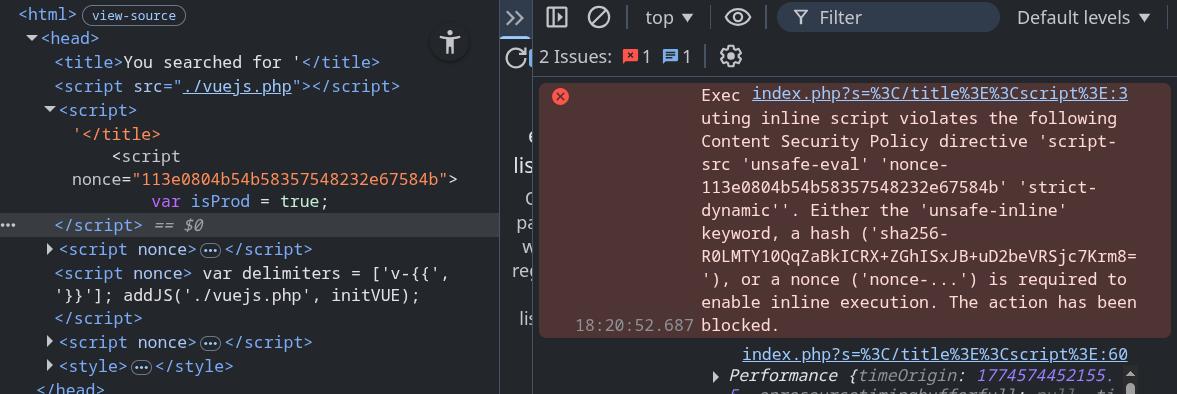 Abusing CSP to deactivate first script tag